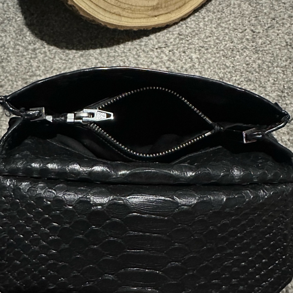 Alexander Wang Marion Python Embossed Black Silve… - image 11